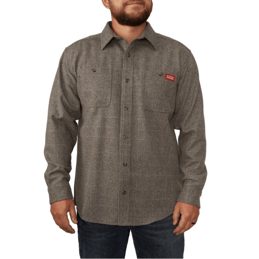 Stormy Kromer Men's Wool Classic Gray Button Down Shirt